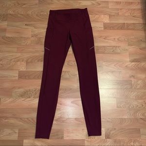 Lululemon Athletica Maroon Leggings 6 Long